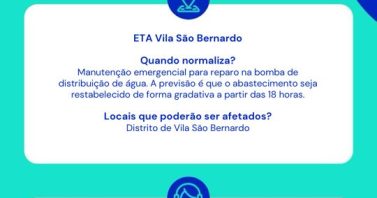 Conserto de rede no ETA Vila São Bernardo