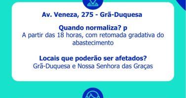 Conserto de rede no Grã-Duquesa: confira bairros afetados