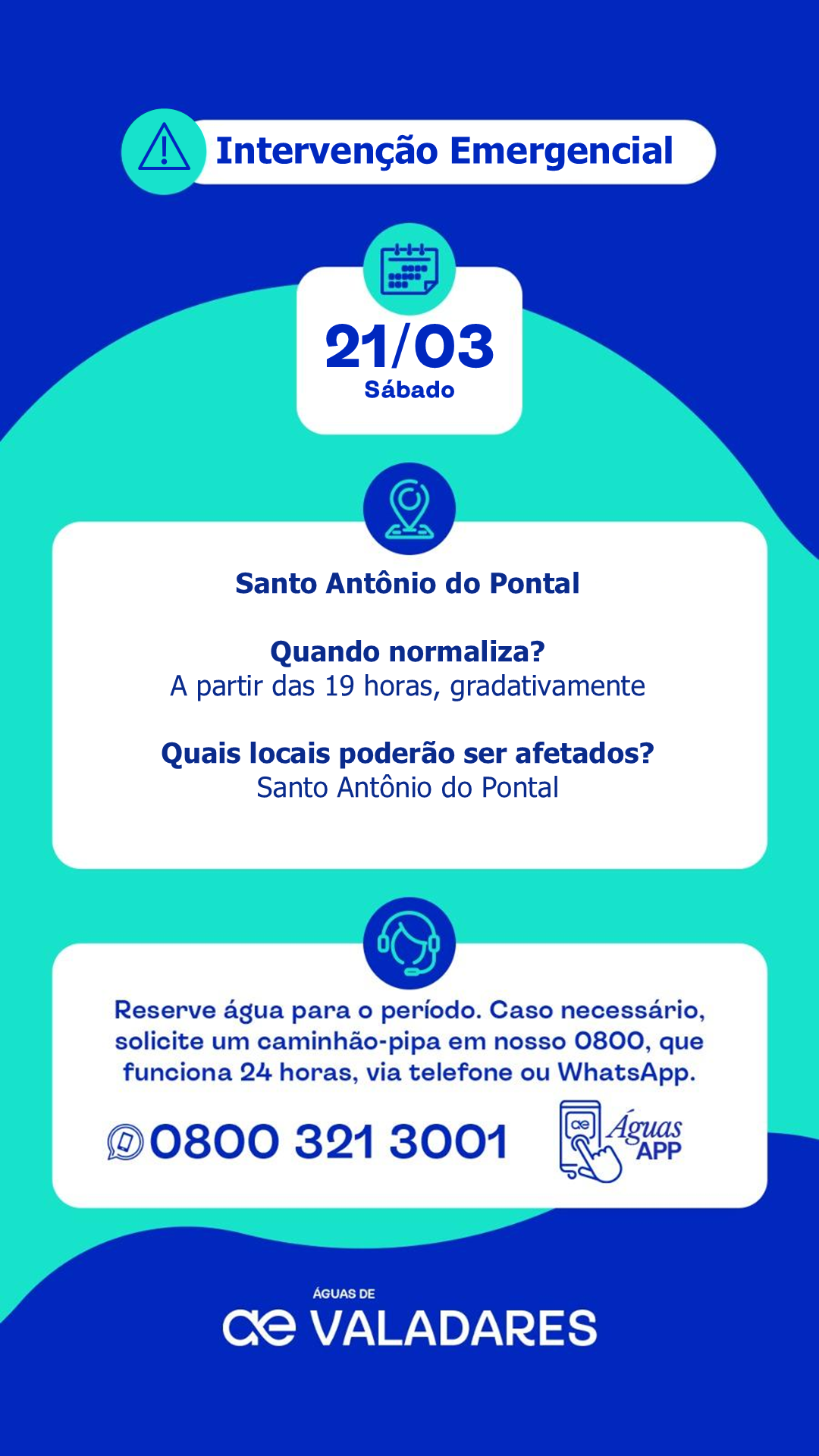 Conserto de rede em Pontal: confira retorno do abastecimento