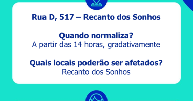 Conserto de rede no Recanto dos Sonhos neste sábado
