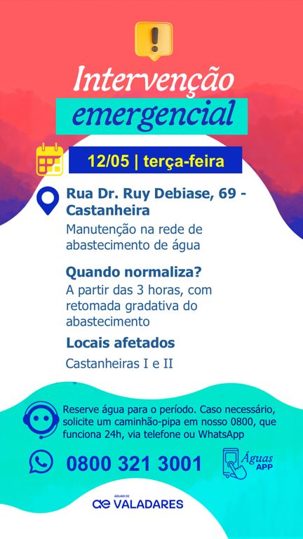 Intervenção emergencial no Castanheiras inicia na madrugada